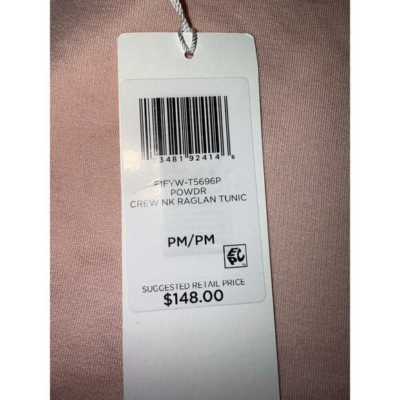 Eileen Fisher PM Crew Neck oversize Tunic Pink Cotton/Tencel Soft Lagenlook NWT - Picture 7 of 9